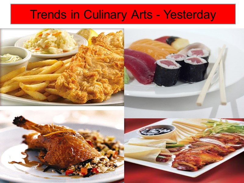 Trends in Culinary Arts - Yesterday